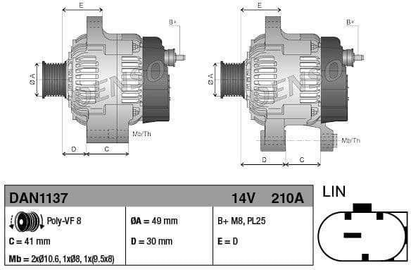 Alternator DAN1137 - image 3