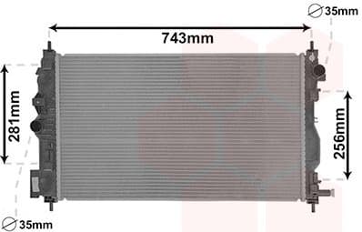 Radiator, engine cooling 37002599