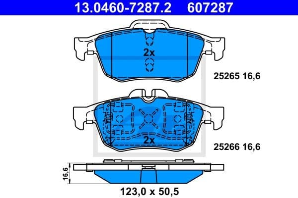 Brake Pad Set, disc brake 13.0460-7287.2