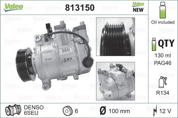 Compressor, air conditioning VALEO CORE-FLEX 813150