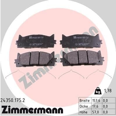 Brake Pad Set, disc brake 24350.175.2