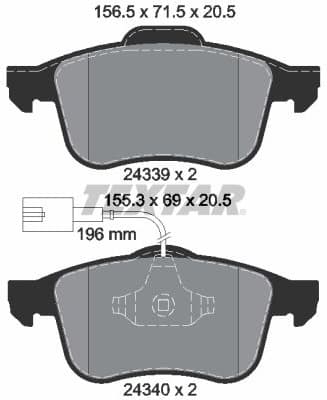 Brake Pad Set, disc brake Q+ 2433901