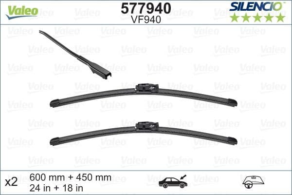 Wiper Blade SILENCIO FLAT BLADE SET 577940