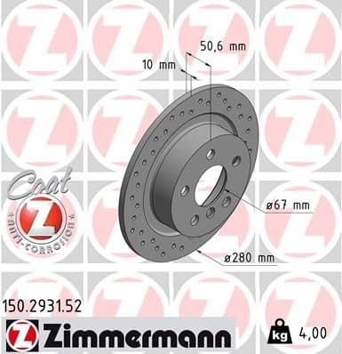 Brake Disc SPORT BRAKE DISC Z 150.2931.52