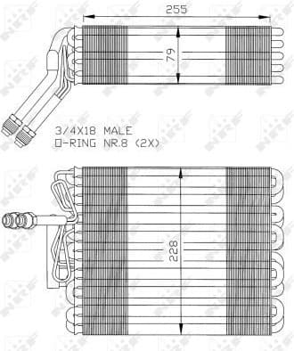 Evaporator, air conditioning 36024