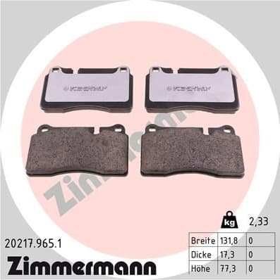 Brake Pad Set, disc brake rd:z 20217.965.1