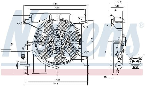 Fan, engine cooling 85939