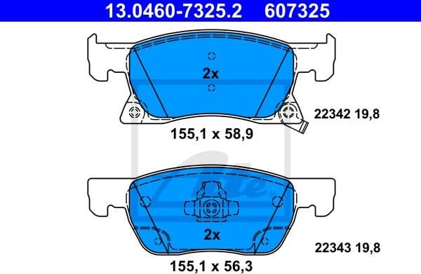 Brake Pad Set, disc brake 13.0460-7325.2