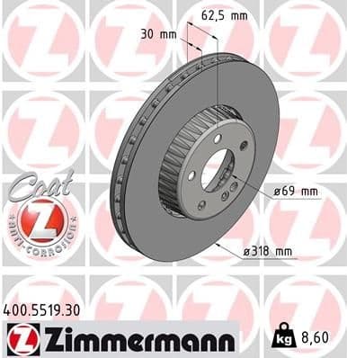 Brake Disc FORMULA S 400.5519.30