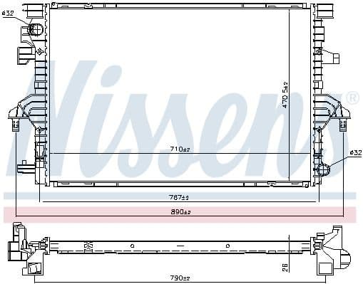 Radiator, engine cooling 606088