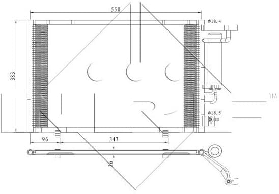 Condenser, air conditioning EASY FIT 350396