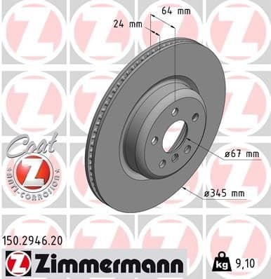 Brake Disc COAT Z 150.2946.20