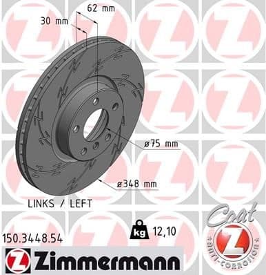 Brake Disc BLACK Z 150.3448.54