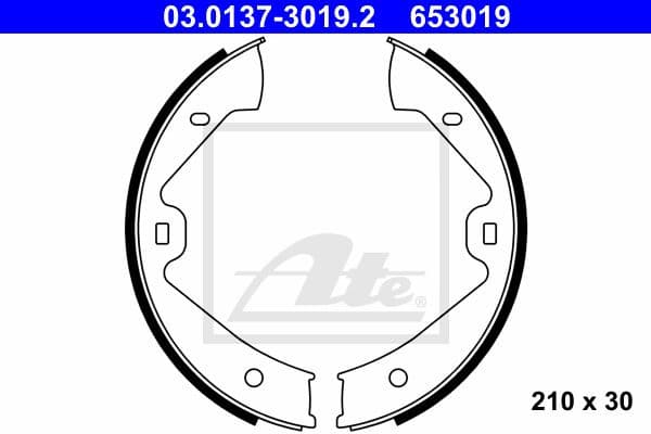 Brake Shoe Set, parking brake 03.0137-3019.2
