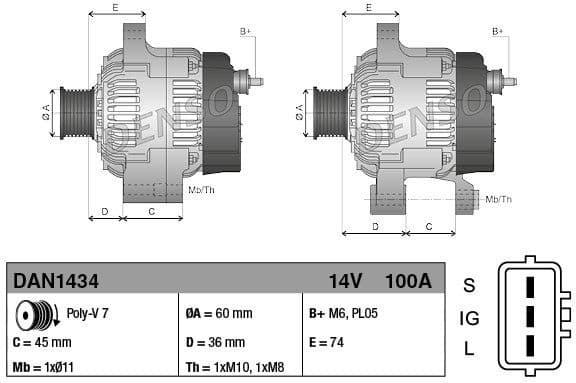 Alternator DAN1434
