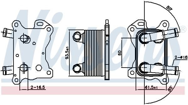 Oil Cooler, engine oil 90881