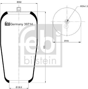 Bellow, air suspension 39714