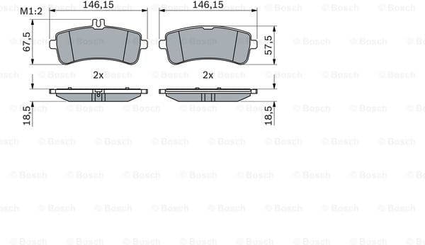 Brake Pad Set, disc brake 0 986 494 764