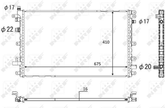Radiator, traction battery 58569