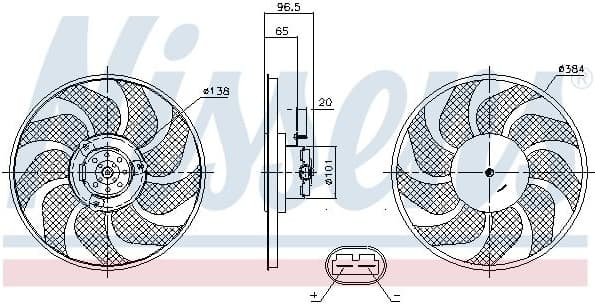 Fan, engine cooling 85704