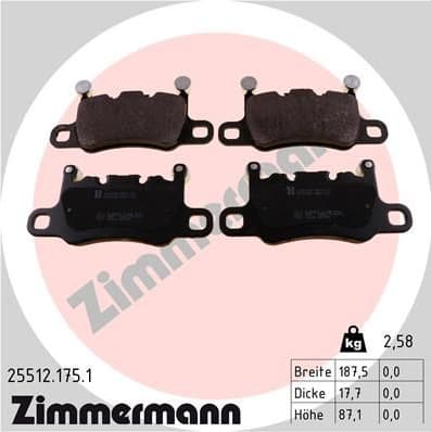 Brake Pad Set, disc brake 25512.175.1