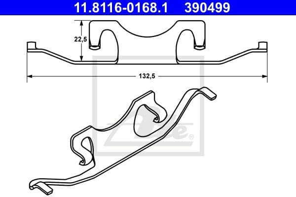 Spring, brake caliper 11.8116-0168.1