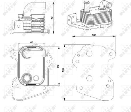 Oil Cooler, engine oil EASY FIT 31753 - image 5