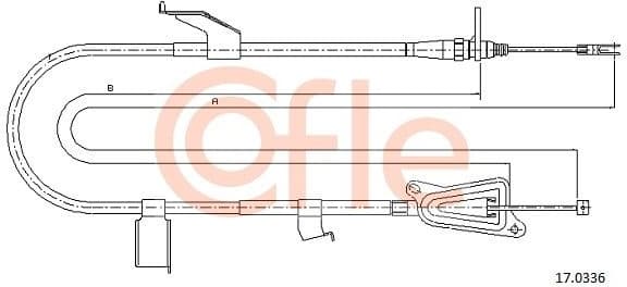 Cable Pull, parking brake 17.0336