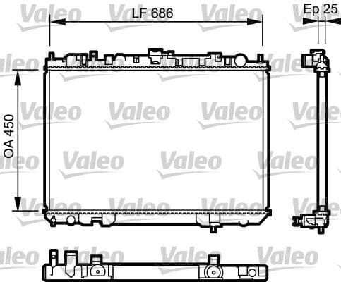 Radiator, engine cooling 735081