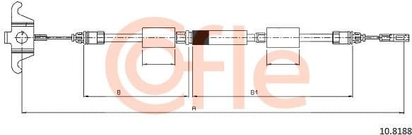Cable Pull, parking brake 108188