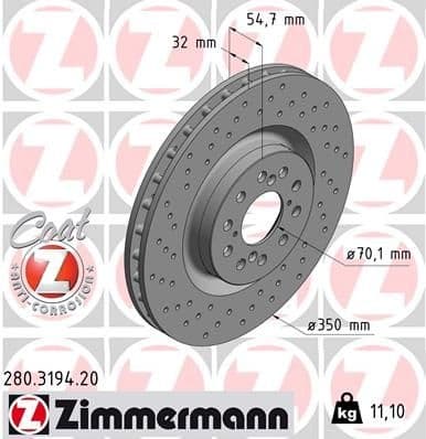 Brake Disc COAT Z 280.3194.20