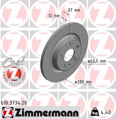 Brake Disc COAT Z 610.3734.20