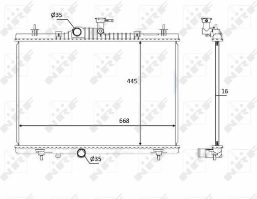 Radiator, engine cooling 58394