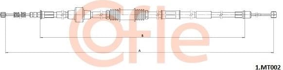 Cable Pull, parking brake 1.MT002