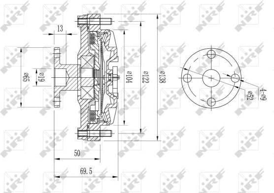 Clutch, radiator fan 49652 - image 2