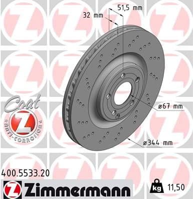 Brake Disc COAT Z 400.5533.20