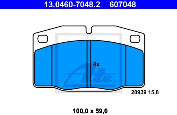 Brake Pad Set, disc brake 13.0460-7048.2