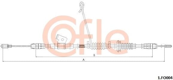 Cable Pull, parking brake 1.FO004