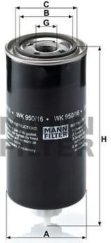 Fuel Filter WK950/16X