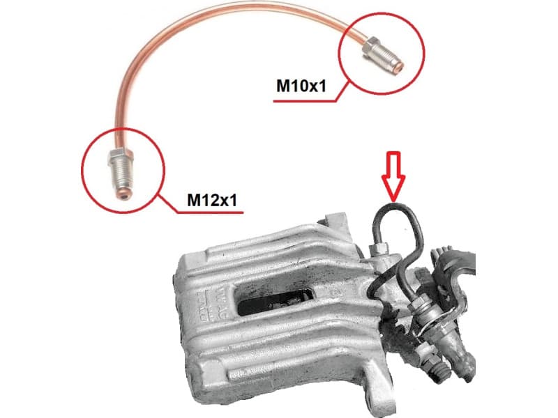 Brake pipe with end fittings WP811