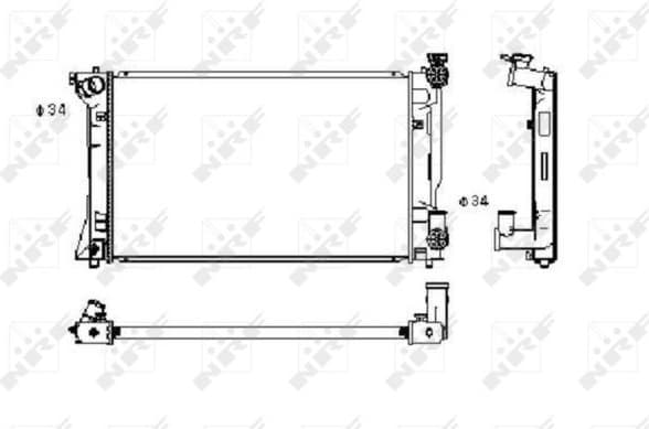 Radiator, engine cooling 53394