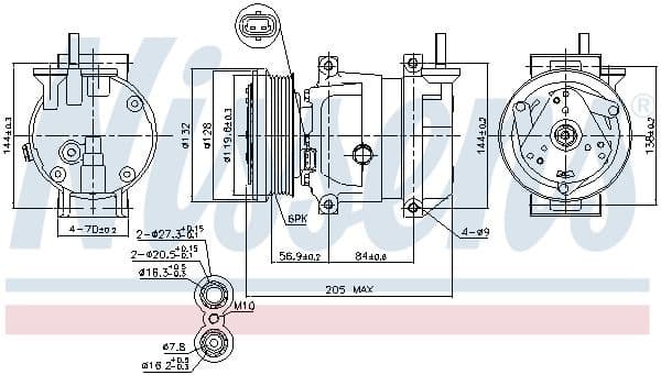 Compressor, air conditioning ** FIRST FIT ** 89492