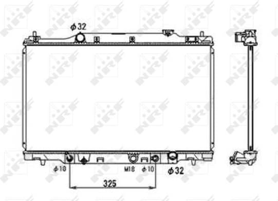 Radiator, engine cooling 53679