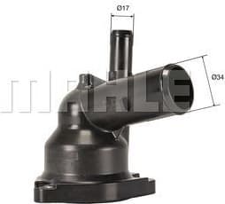 Thermostat, coolant BEHR TI25782