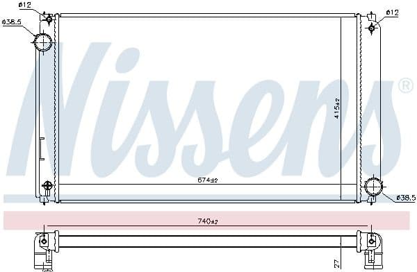 Radiator, engine cooling 606635