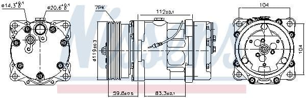 Compressor, air conditioning ** FIRST FIT ** 89160