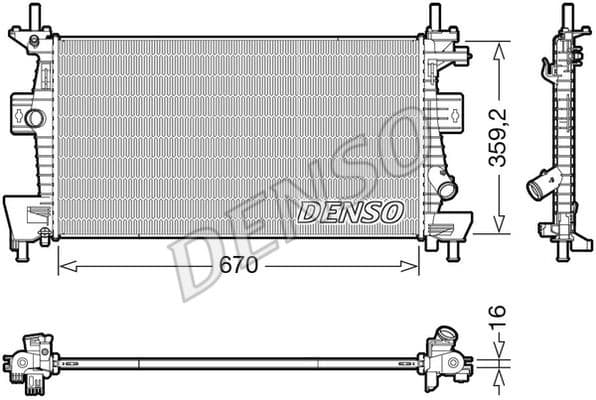 Radiator, engine cooling DRM10114
