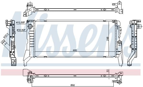 Radiator, engine cooling ** FIRST FIT ** 69711