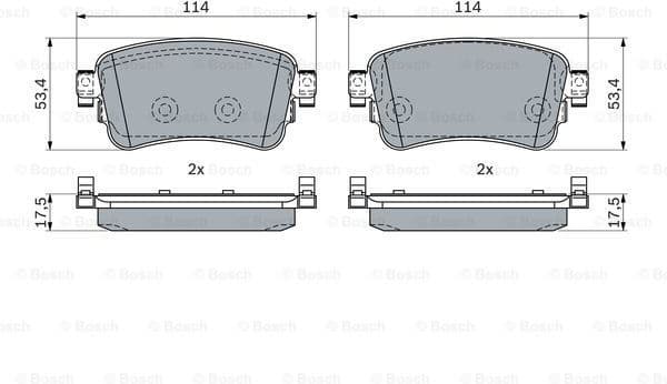Brake Pad Set, disc brake 0 986 424 437