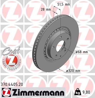 Brake Disc COAT Z 370.4405.20